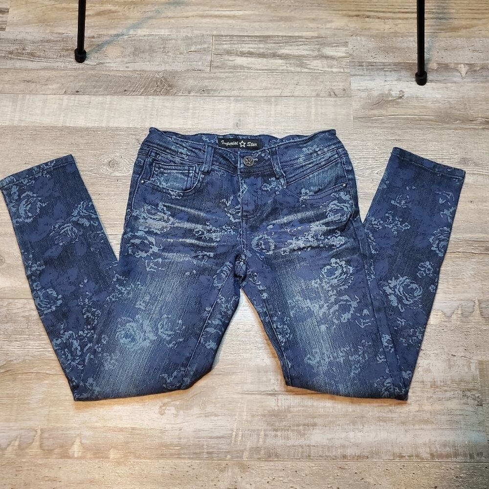 Imperial start size 8 girls floral skinny jeans